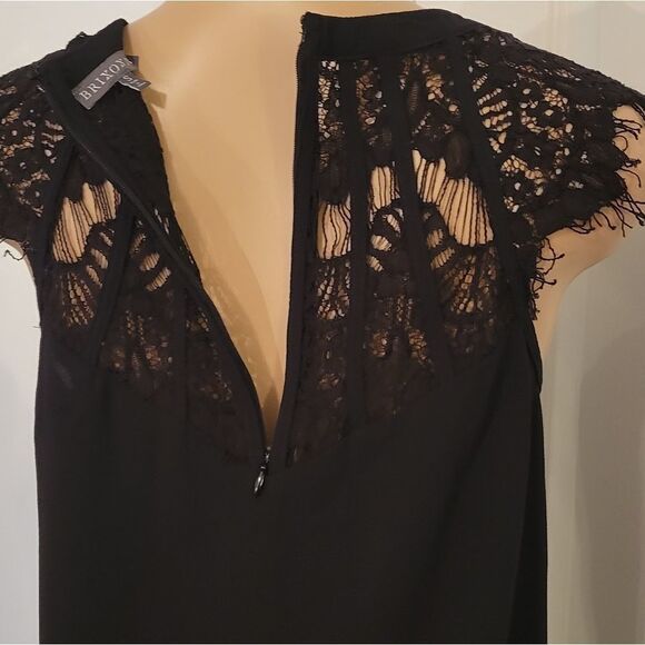 BRIXON IVY BLACK SHIRT WITH LACE DESIGN IN TOP - Picture 8 of 15